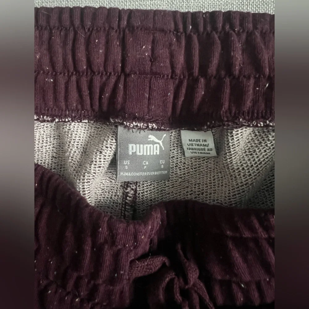 Puma Women's Live In Burgundy Speckled Sweatpants - Picture 11 of 12